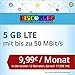 Produktbild discoSURF Internet-Flat 5 GB LTE [SIM, Micro-SIM und Nano-SIM] 24 Monate Vertragslaufzeit (5 GB LTE mit max. 50 MBit/s, 9,99 Euro/Monat in den ersten 12 Monaten, danach 17,99 Euro / Monat ) O2-Netz