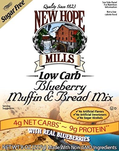 New Hope Mills Sugar Free Muffin and Bread Mix - Blueberry 227 g, Low Carb, Sugar Free