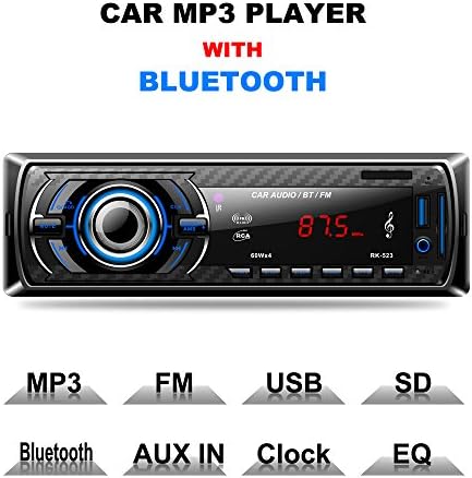 Lling (TM) Car Stereo Audio Receiver FM Radio MP3 player with Bluetooth USB/SD/AUX/MMC Single Din In-Dash with Remote Control