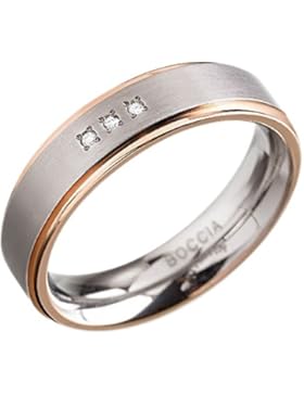 Boccia Damen-Ring Titan Diamant (0.03 ct) weiß Brillantschliff - 0134-02