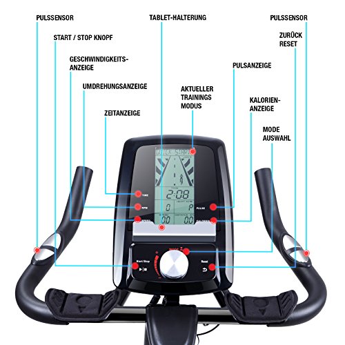 Sportstech Profi Indoor Cycle SX200 mit Smartphone App Steuerung + Google Street View, 22KG Schwungrad, Armauflage, Pulsgurt kompatibel – Speedbike mit flüsterleisem Riemenantrieb – Fahrrad Ergometer bis 125 KG - 6