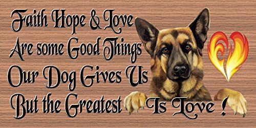 Dog Plaque Wood Sign German Shepherd