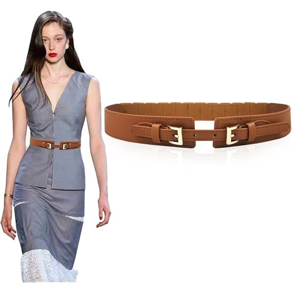 Cintura Oro Cintura Elastica Vita Larga Donna - Fibbia Dorata Per Abiti E Vestiti Vintage Cintura Abiti Larghi Moda - Foto 2