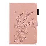 BONROY Case for iPad Mini 4, Smart Cover Auto Wake/Sleep-(Plum Blossom Rose Gold-XC)