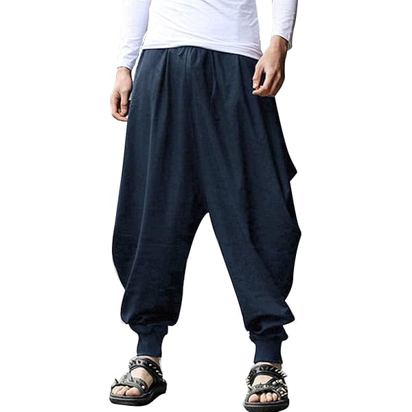 SARJANA HANDICRAFTS Pantalones De Algodón Para Hombre, Estilo Harem Genie Dance Yoga Alibaba Hippie, Verde Oscuro, Talla única