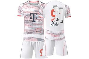 GENERISCH 2025/26 New Bayern Children's Jersey, Home Away Red White Bavaria Football Jersey, Sports Outdoor Soccer Quick-Dry Lightweight Breathable Tracksuit, Football Boys, T-Shirt, Shorts and Socks Outfit