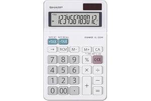 Sharp EL320WB calculatrice Bureau Calculatrice basique Blanc - Calculatrices (Bureau, Calculatrice basique, 12 chiffres, Affichage inclinable, Batterie/Solaire, Blanc)