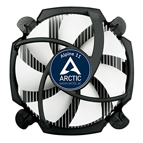 ARCTIC Alpine 11 - Ventilador de ordenador silencioso  Enfriador CPU con ventilador PWM de 80 mm  compatible con Intel