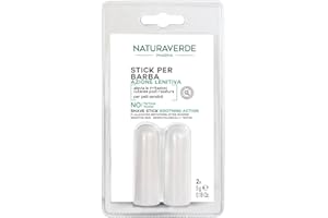 Naturaverde | Pharma - 2 bâtons pour après le rasage pour les hommes, pour une barbe apaisante, pour une peau sensible, 100% naturel, 2 x 5 g