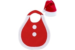 KarnevalsTeufel.de Baby-Set 'Süßer Nikolaus' 2-teilig Nikolausmütze und Lätzchen in rot/weiß Weihnachten Santa Babykostüm