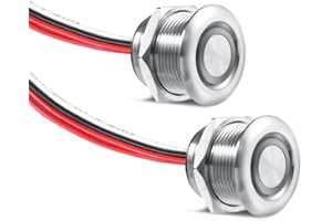 Obeaming 12V dimmer camper in acciaio inox 12 Volt PWM Dimmer Interruttore da incasso per caravan barca auto illuminazione confezione da 2