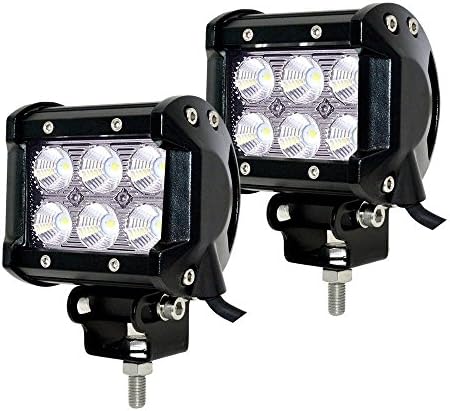 jieHe LED Light Bar 2PCS 18W Spot Beam 30 Degree LED Pods LED Work Lights Driving Fog Lights for Off-road, Truck, Car, ATV, SUV