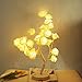 Produktbild Longra 24 LED Lichterbaum mit Rose Blüten Blütenbaum Lichterbaum warm weiß 50cm hoch Trafo Weihnachtsbeleuchtung Außenbeleuchtung für Innendekoration, Schreibtisch, Bett, Hochzeit (White)