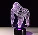 Produktbild 3D Optical Illusion Lampe Led Nachtlicht Farbe Gorilla Der Lampe 7 3D Führte Nachtlampen Für Kinder-Note Geführte Usb-Tabelle Lampara-Lampe Babyschlafennachtlicht 3D Lampe Führte Usb