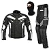 Produktbild REXTEK All Weather Motorradanzug Gepanzert 2 Stück Anzug Motorrad Motorrad Wasserdichte Anzugjacke + Hosen CE Armor + FREE BALACLAVA