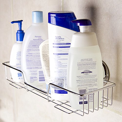 Ifly Online® Edelstahlregal mit Saugnapf Küchenspeicher Organisator Badezimmer Duschen Aufbewahrungskorb - 3