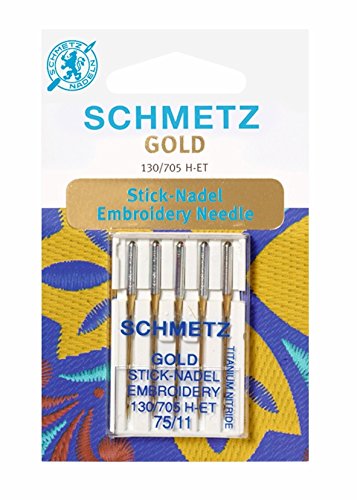 Schmetz Stick- Nadel Gold 130/705 H- ET