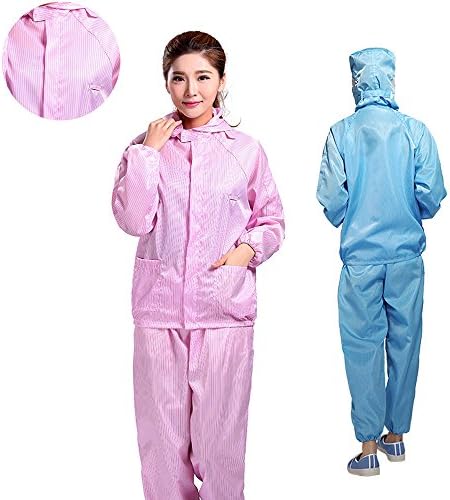 kunli Ladies protective suit anti static dust free protective overalls split hooded paint overalls(L/160-170CM)