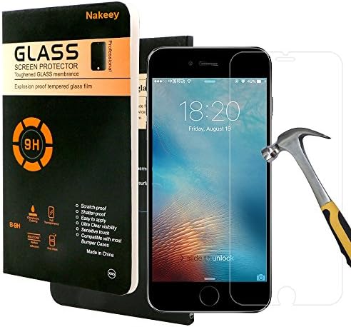 iPhone 7 Screen Protector, [2 Pack] Nakeey Tempered Glass Protective Film iPhone 7 Ultra Clear Compatible Screen Protector 9H for iPhone 7 4.7"