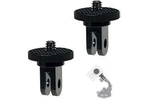 Pilikoll 2 Stück Metallhalterung Adapter für Kamerastativ Aluminium 1/4 Zoll Gewinde-Adapter für GoPro, Sony, SJCAM, SJ4000, Xiaomi, Xiaoyi und Andere Action-Kameras