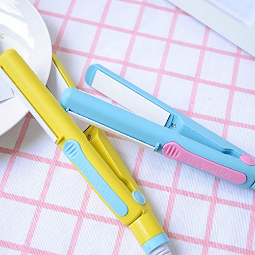 YOUFANGZHUANG at Fashion Ceramic Hair Straightener Brand New Plastic Korean Design Small Hair Straightener and Electric Hair Curler 220V Blue YOUFANGZHUANG at Fashion Ceramic Hair Straightener Brand New Plastic Korean Design Small Hair Straightener and Electric Hair Curler 220V Blue