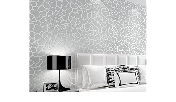 Reyqing Wallpaper 3d Solid White Stone Simple Modern Living