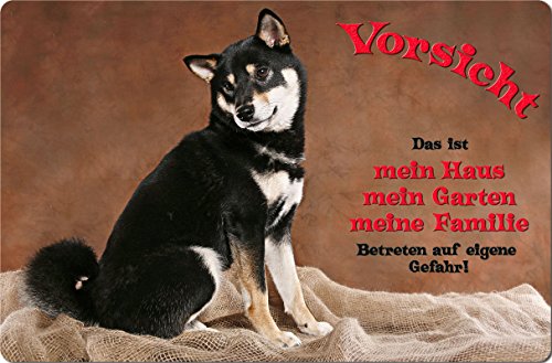 Preisvergleich Produktbild +++ SHIBA INU - Metall WARNSCHILD Schild Hundeschild Sign - SBA 03 T1