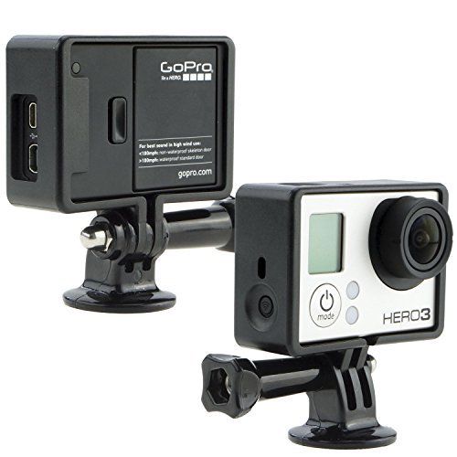 CamKix Halterung für GoPro Hero 4 Rahmen , 3+ und 3 / USB , HDMI und SD- Slots voll zugänglich – Licht und kompaktes Gehäuse für Ihre Kamera – Inklusive 1 Large Thumbscrew / 1 Stativgewinde / 1 Rubber Lens Cap / 1 UV- Filter Objektiv-Schutz - 8