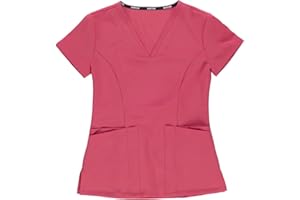 WORKTEAM Casaca Sanitaria Entallada Mujer, Tejido Elástico. Camisa Médico, Enfermera, Dentista, Estética, Veterinaria.