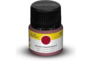 Heller - 9321 - peinture acrylique pour Maquette - Rouge Transparent