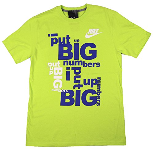 Preisvergleich Produktbild Nike Herren Big Zahlen T-Shirt groß Cyber Grün Royal Blau