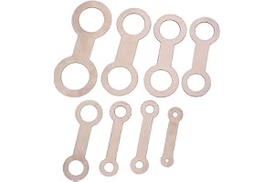 Alnicov Rostfritt stål saxofon träblåsinstrument läderdynor reparationsverktyg för dyna järn paket med 8
