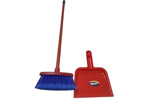 VETRINE IN RETE Vetrineinrete® Set Pulizia con Scopa e Paletta Giocattolo 62 cm Idea Regalo per Bambini 2 Pezzi Giochi 52462 D5