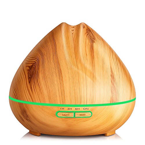 OMOTON Aroma Diffuser, 400ML Essential Oil Diffuser for Aromatherapy, Ultrasonic Cool Mist Humidifier with 14 