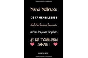 Merci Maîtresse: carnet de notes A5 | cadeau pour une maîtresse en fin d'année scolaire | cadeau d'institutrice pour remerciement