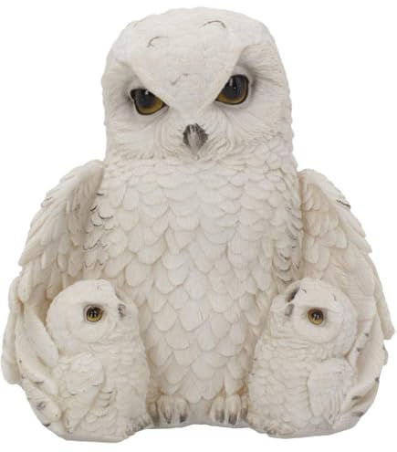 Nemesis Now Figurine Hibou Guide à Plumes Blanc - 13.5 Cm, Résine Peinte à La Main, Décoration Fantasy