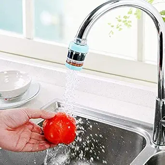 Hawkdeals Kitchen Bathroom Faucet Extenders Water Saving Faucet Double Purifier Medical Stone Magnet Impurity Filter Faucet Accessories - Random Color