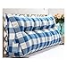 Produktbild fzw Sackleinen Rückenpolster Tatami Bett Kopf Taille Kissen (Farbe : Blau, größe : 200cm)