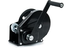 Dragon Winch Argano manuale 1800 lbs / 810 kg con gancio e Cavo in Acciaio 10m per piccole imbarcazioni, moto, veicoli e officina | Verricello manuale con Freno a frizione autofrenante