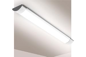Viugreum Réglette LED 90cm, 30W Tube LED 3600LM, Plafonnier de Bureau 220V Blanc Froid 6000K, Neon Led 90CM pour Bureau, Garage,Atelier,Chambre,Salon,Salle de bain