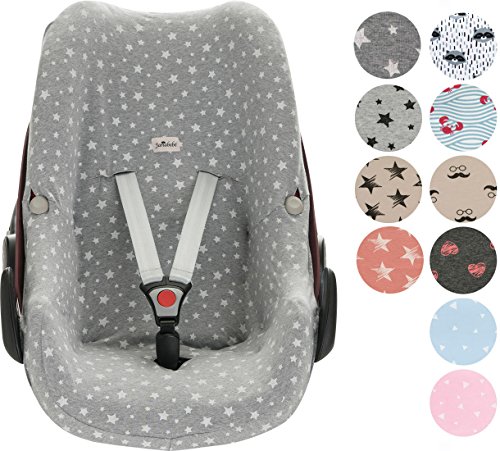 Janabebe® - Baumwollbezug White Star Pebble Maxi -Cosi y Bébé confort , Abdeckung Stubenwagen , Autositz
