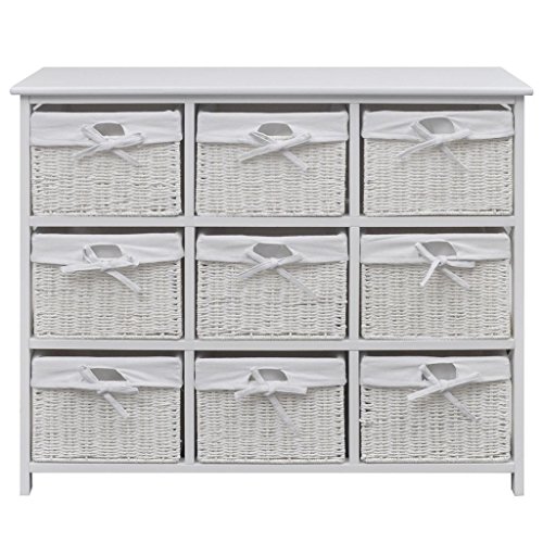 Hartleys Grey Farmhouse Storage Unit Wicker Baskets Buy Online