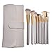 Produktbild ZJYUAN 18 Stücke Make-up Pinsel Set Professionelle Holzgriff Premium Synthetische Kabuki Foundation Blending Puderpinsel Werkzeug (Weiße Tasche)