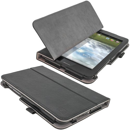igadgitz Schwarz PU Ledertasche Hülle Folie Cover für Asus FonePad ME371MG 7″ Tablet mit Multi Winkelbetrachtung Stand + Stylus Schift Halter + Displayschutzfolie - 5