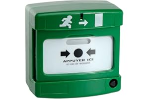 AXENDIS Déclencheur Manuel Issue de Secours Simple Contact - Vert