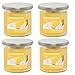 Produktbild Home Inspiration von Yankee Candle Aromatherapie-Duftkerzen im Marmeladenglas mit Deckel, mit Zitronen-Meringue-Duft im luxuriösen Design, Brenndauer ca. 40 Stunden, je 2 Dochte, 4 Stück