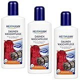 Heitmann Daunen Wäsche: reinigt und pflegt Textilien mit Daunenfüllung, für Frische und Volumen mit zartem Duft, ideal für die schonende Reinigung von Daunen-Jacken, Federkissen, Federbetten, 3x250ml Heitmann Daunen Wäsche: reinigt und pflegt Textilien mit Daunenfüllung, für Frische und Volumen mit zartem Duft, ideal für die schonende Reinigung von Daunen-Jacken, Federkissen, Federbetten, 3x250ml