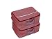 Kuber Industries™ Maroon 3 Layered Quilted Printed Transparent Saree Cover Set of 2 Pcs (10-15 Sarees Capacity) RS.289.00