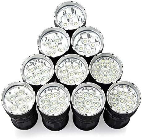 Super Bright Flashlight 3-12 caps T6 lamp beads 3800 lumens 5 Light Modes LED Flashlight , 10t6 cannon