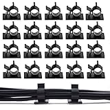 "【Tú necesitas saber】Nuestros clips adhesivos de alambre funcionan con la mayoría de los tipos de pequeño diámetro de alambre; es adecuado para aplicar en el metal, plástico de grano poco profundo, vidrio, madera, superficie de azulejos de cerámica. Se fija a una superficie uniforme; mantenga su lugar limpio y organizado; puede organizar cables y cables para un lugar limpio."